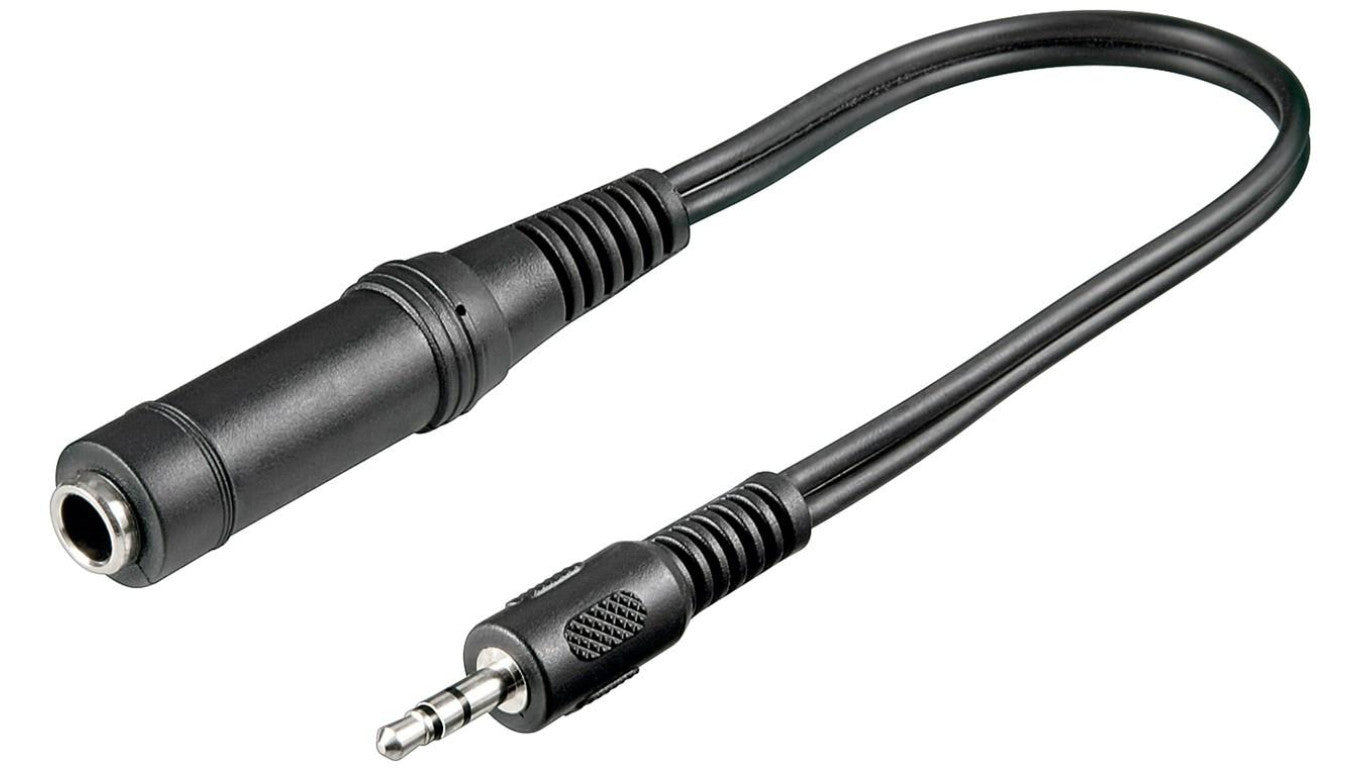 Adapter do słuchawek, wtyk 3,5 mm na gniazdo 6,35 mm - Długość kabla 0.2 m