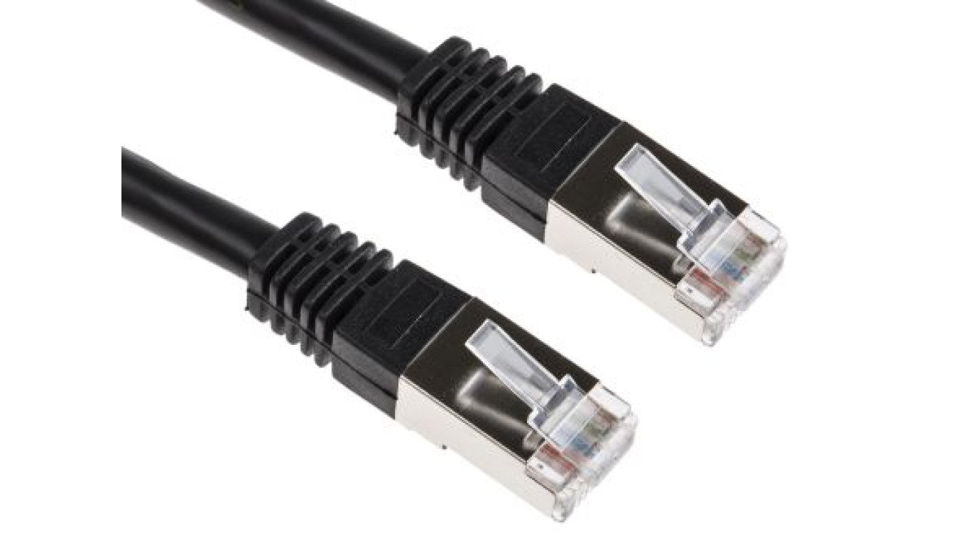 Kabel kategorii 6, Czarny, Wtyk RJ45/męski RJ45dł.: 1m, mat. koszulki: PVC