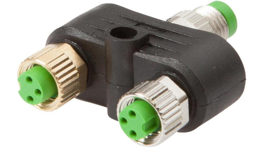 Rozdzielacz, 33x15x40mm, okablowanie szeregowe, 60V, 2x M8 3-PIN, M8 3-PIN, IP67, 4A VK000051
