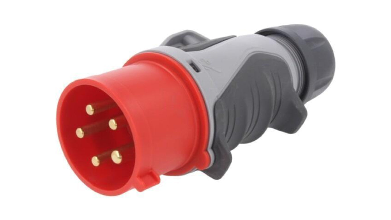 Złącze zasilające 3-fazowe AC, wtyk męski, 32A/400VAC, IP44 0253-6TT