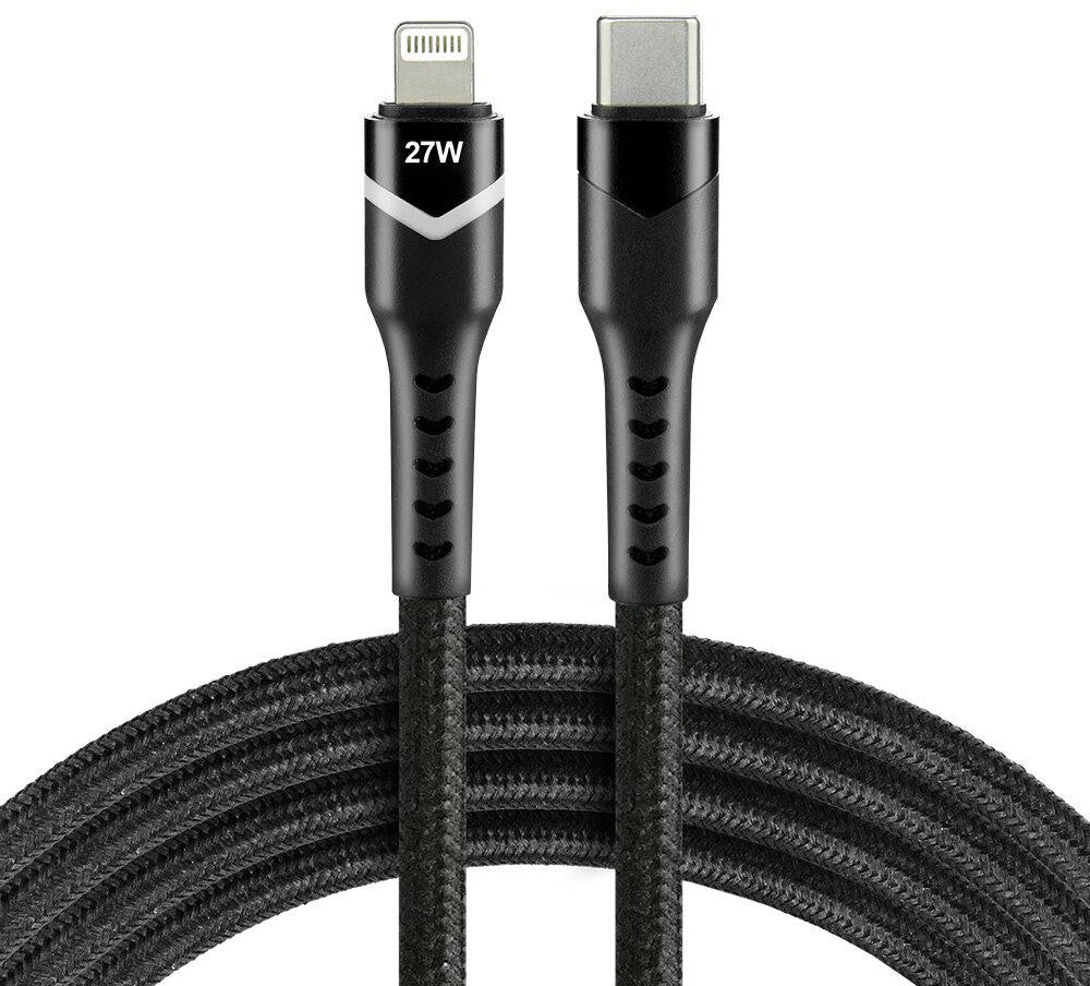 KABEL USB-C / Lightning Apple iPhone LED RGB everActive CBB-1CIR 100cm PD 27W