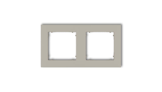 MINI Ramka uniwersalna podwójna kwadratowa z tworzywa taupe 60MR-2