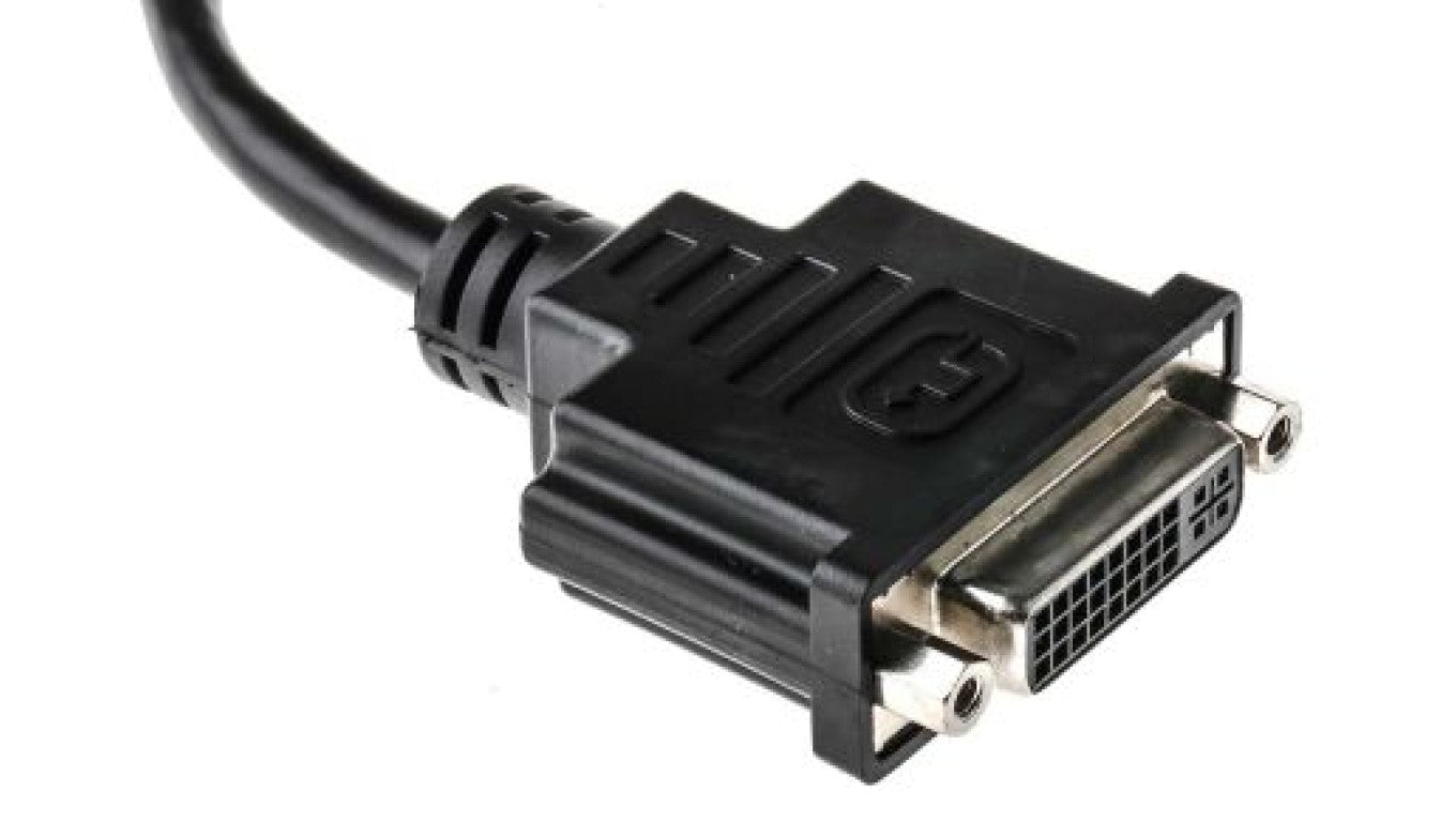 Kabel KVM, dł. 150mm - Męskie DisplayPort - Żeńskie DVI-D., kolor: Czarny, RS PRO
