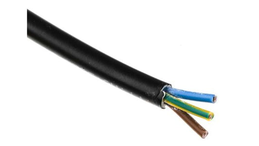 Sieciowy kabel zasilający 3 Core Polichlorek winylu PVC Sheath Czarny 5.39mm od , 300 V, 500 V