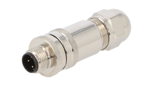 Złącze okrągłe M12 męskie proste ekranowane 4-PIN 250V PG7 T4111011041-000