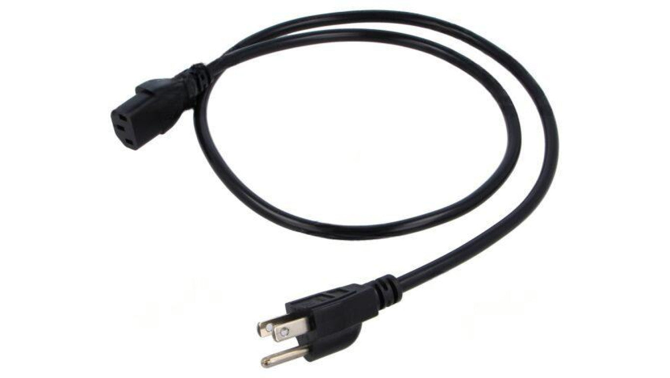 Kabel: 3x0,75mm2, IEC C13 żeński,NEMA 5-15 (B) wtyk, 1m LT-832+501 VCTF 3X0.75 1M BLK