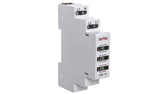 Lampka modułowa 3-fazowa zielone 230V/400V 3xLED LKM-01-20 EXT10000037