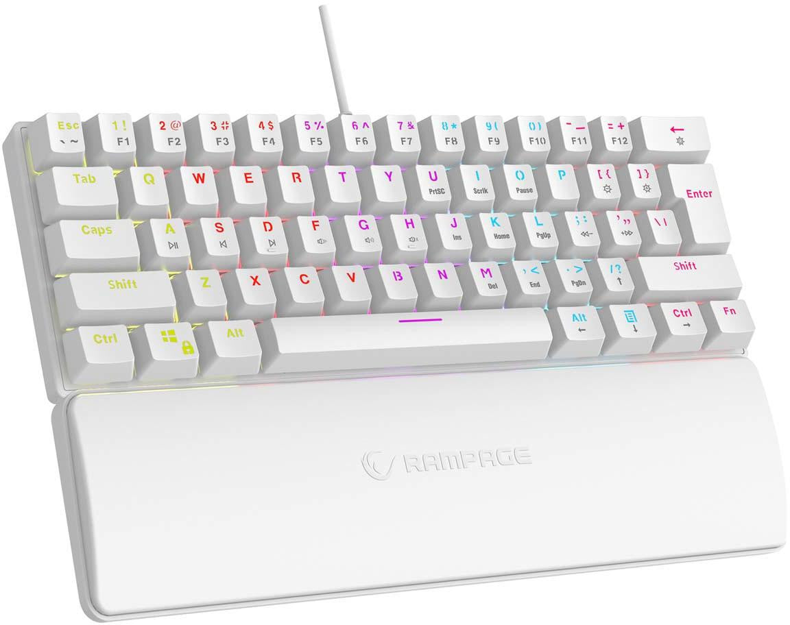 Klawiatura przewodowa Rampage PLOWER K60 biały