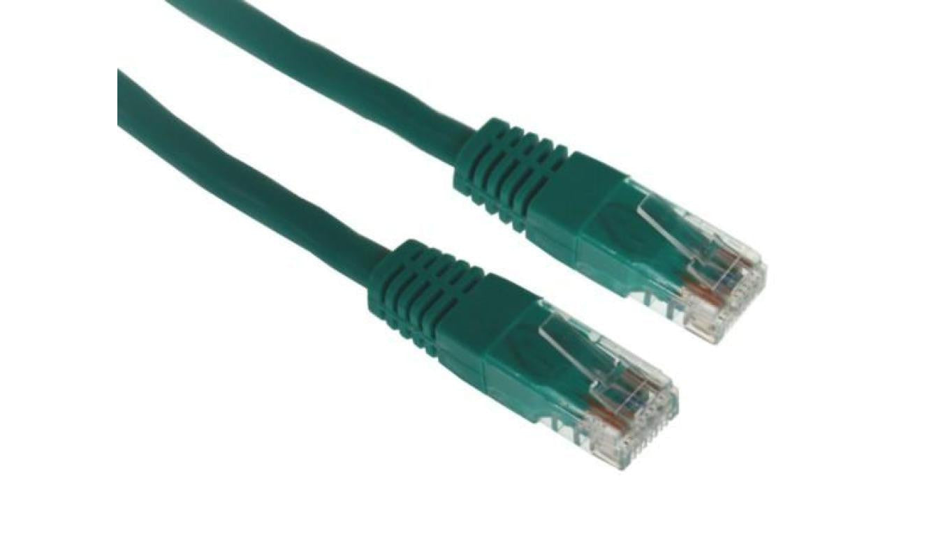 Kabel patchcord UTP5 0,5m zielony
