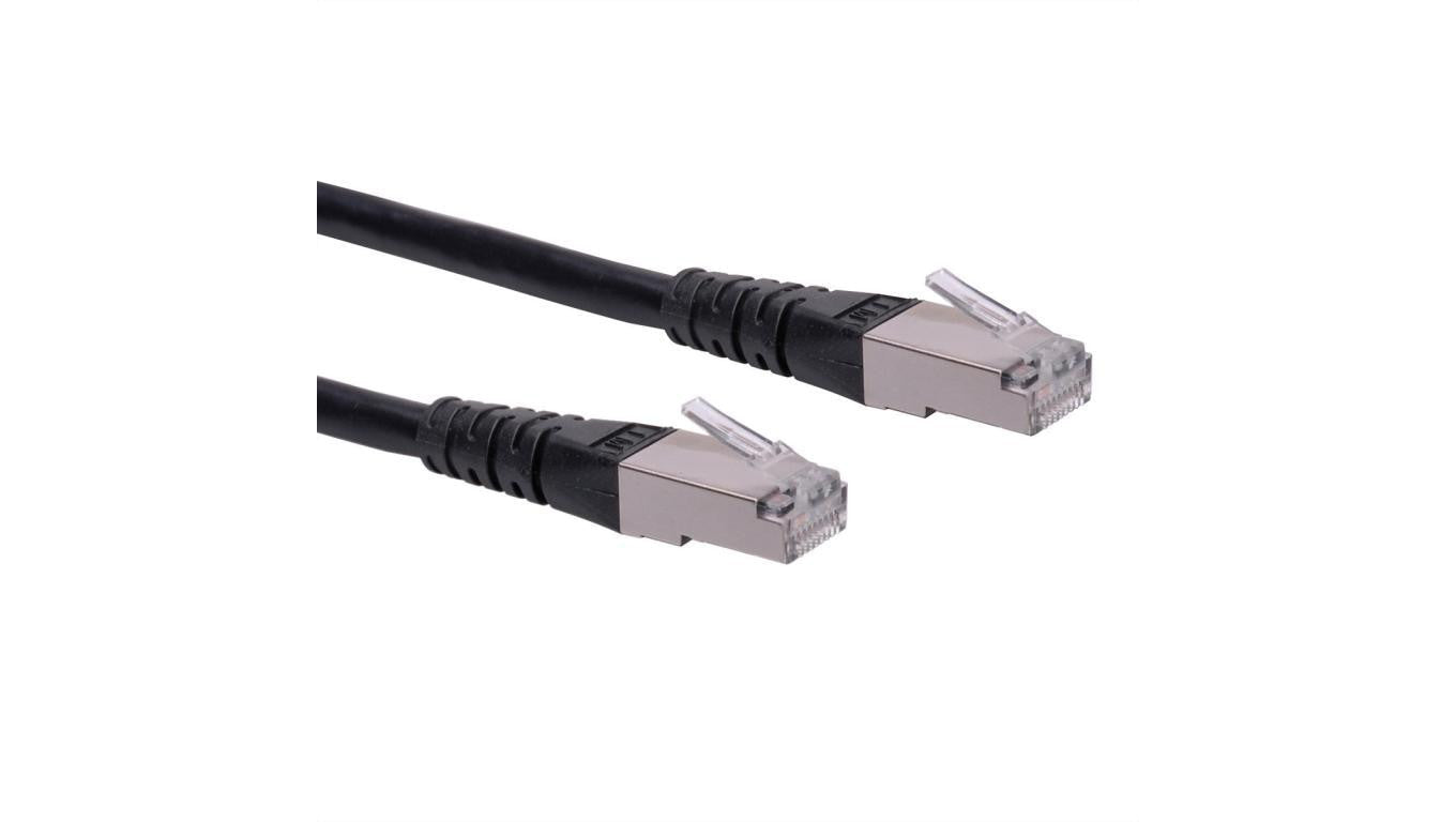 Kabel krosowy ROLINE Cat.6 (klasa E) S/FTP (PiMF), czarny, 1 m