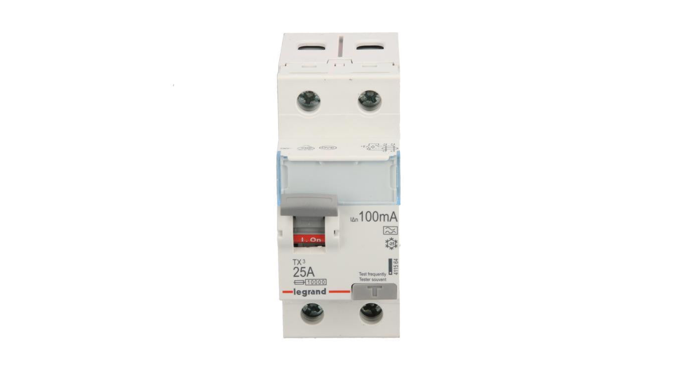 Wyłącznik różnicowoprądowy 2P 25A 0,1A typ A P302 TX3 411564