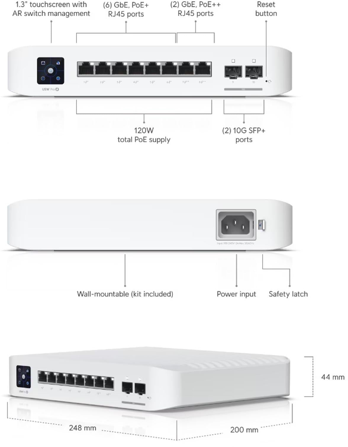 UBIQUITI UNIFI SWITCH (USW-Pro-8-POE)