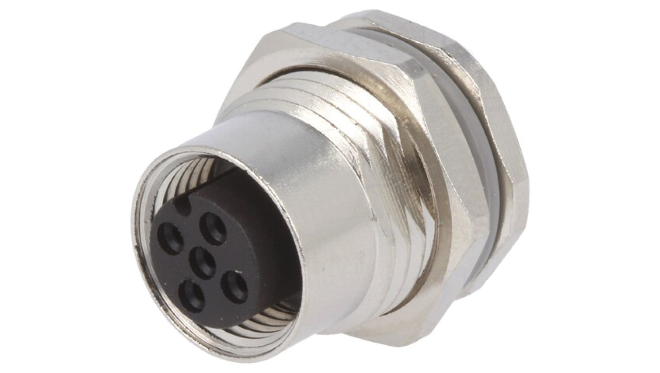 Złącze okrągłe M12 żeńskie proste do lutowania 3-PIN 250V T4131012031-000
