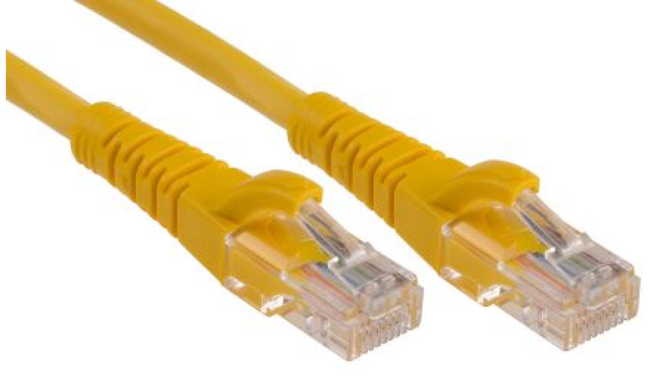 Kabel kat. 5e U/UTP Żółty 1m
