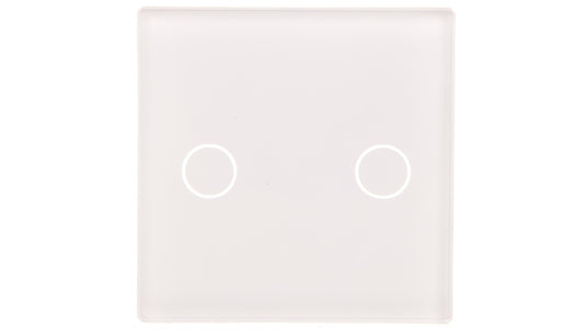 TouchMe Mały panel szklany, łącznik podwójny, biały TM531W