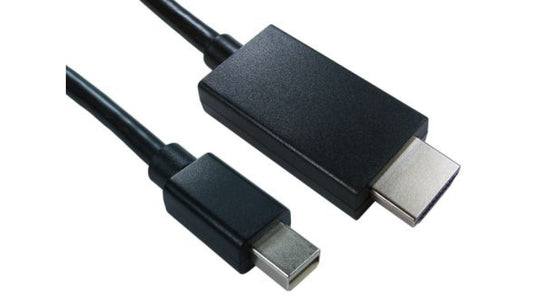 Zespół cyfrowych kabli wideo i monitorowych 2m Mini DisplayPort to Wtyk HDMI Czarny