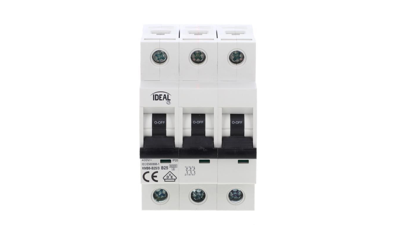 Wyłącznik nadprądowy 3P B 25A 6kA AC KMB6-B25/3 VDE 23153