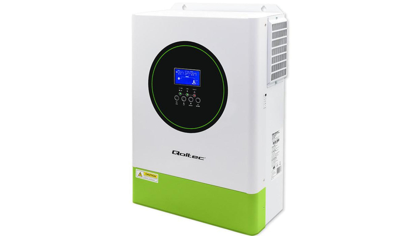 Qoltec Modularny Hybrydowy inwerter solarny Off-Grid 6200W 120A 48V MPPT do 12 jednostek BMS Sinus opcja Wi-Fi Power Factor 1.0