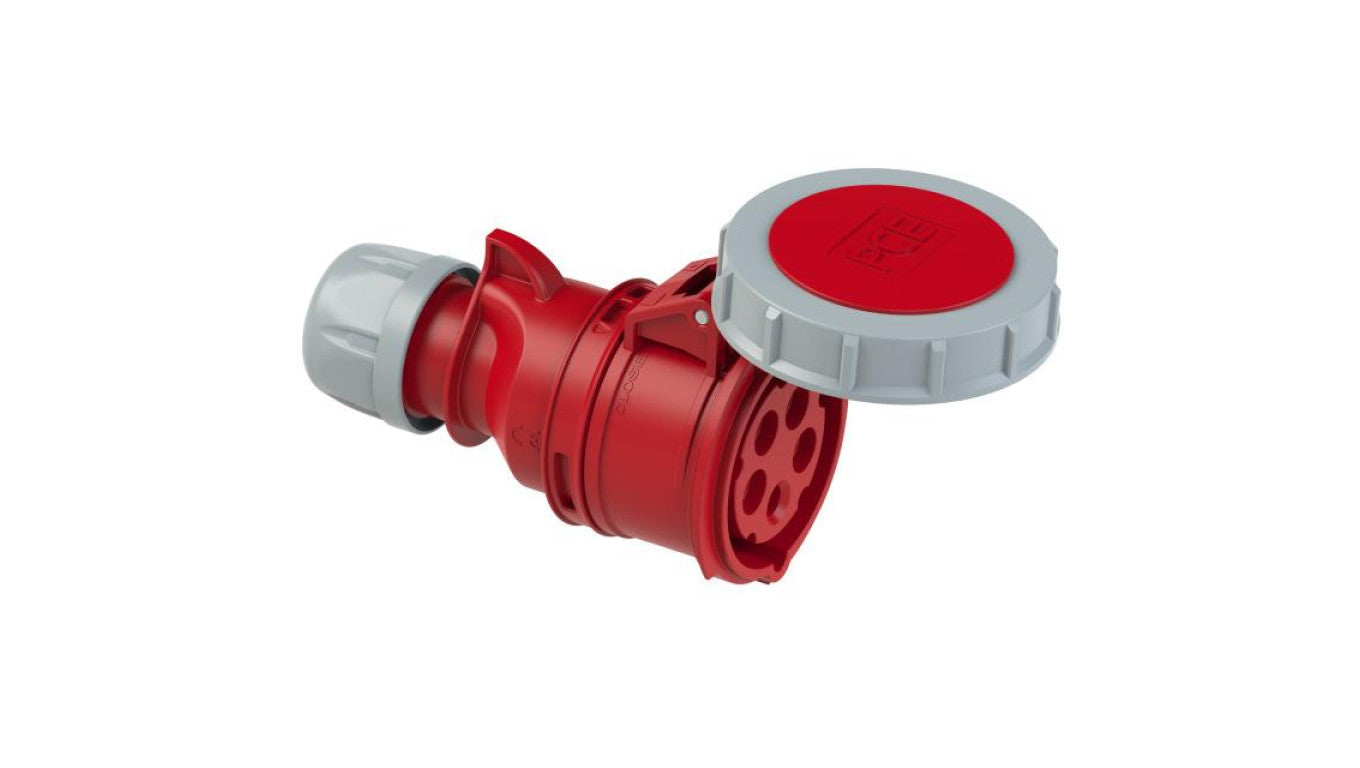 Gniazdo siłowe z klapką 5p 16A 400V przenośne IP67 SHARK PCE na kabel