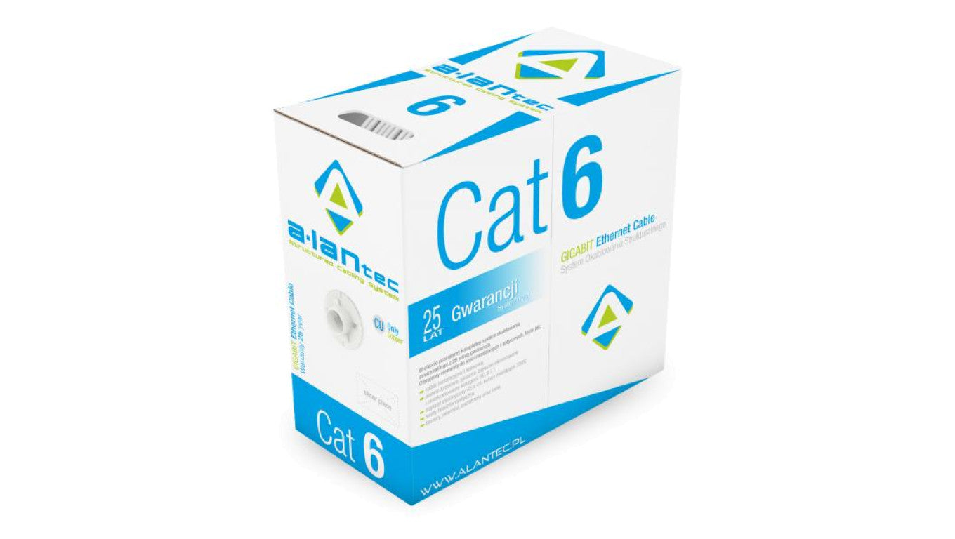 UTP kabel kat.6 LSOH 4x2x23AWG 305m klasa palności Dca ALANTEC 25 lat gwarancji