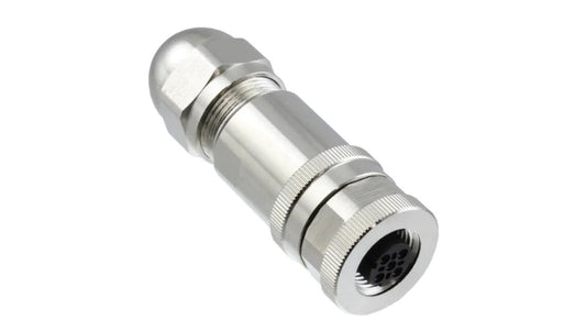 Złącze okrągłe M12 żeńskie proste ekranowane 4-PIN 250V PG9 T4110512041-000