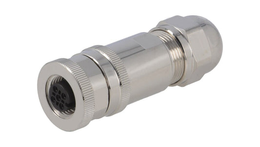 Złącze okrągłe M12 żeńskie proste ekranowane 3-PIN 250V PG9 T4110012031-000