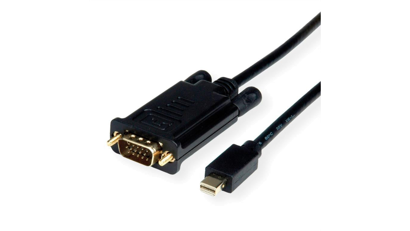 VALUE Kabel MiniDisplayPort - VGA, Mini DP M - VGA M, zwart, 1 m