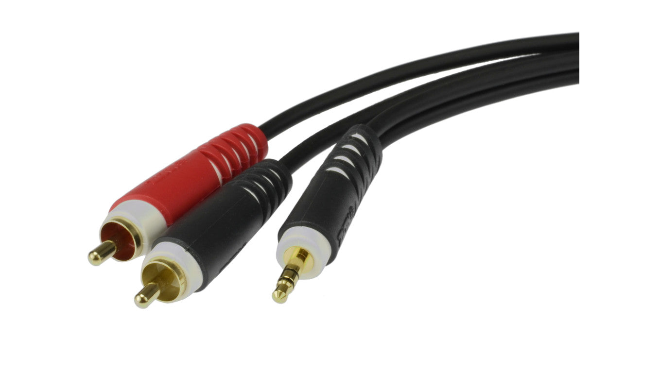 KLOTZ Kabel Audio AUX mini Jack 3,5mm Stereo (wtyk) / 2x RCA Cinch (wtyk) 2m