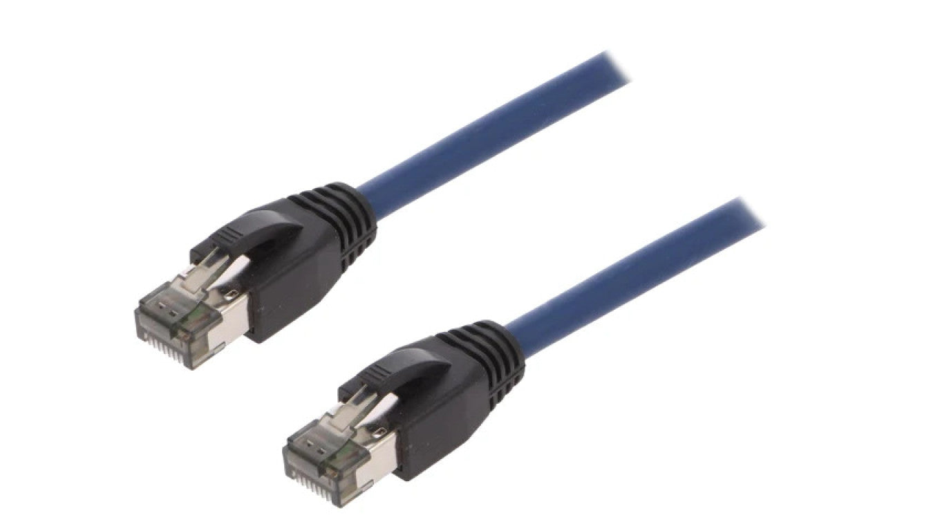 Patch cord S/FTP Cat 8.1 linka Cu LSZH niebieski 1,5m 26AWG CQ8046S