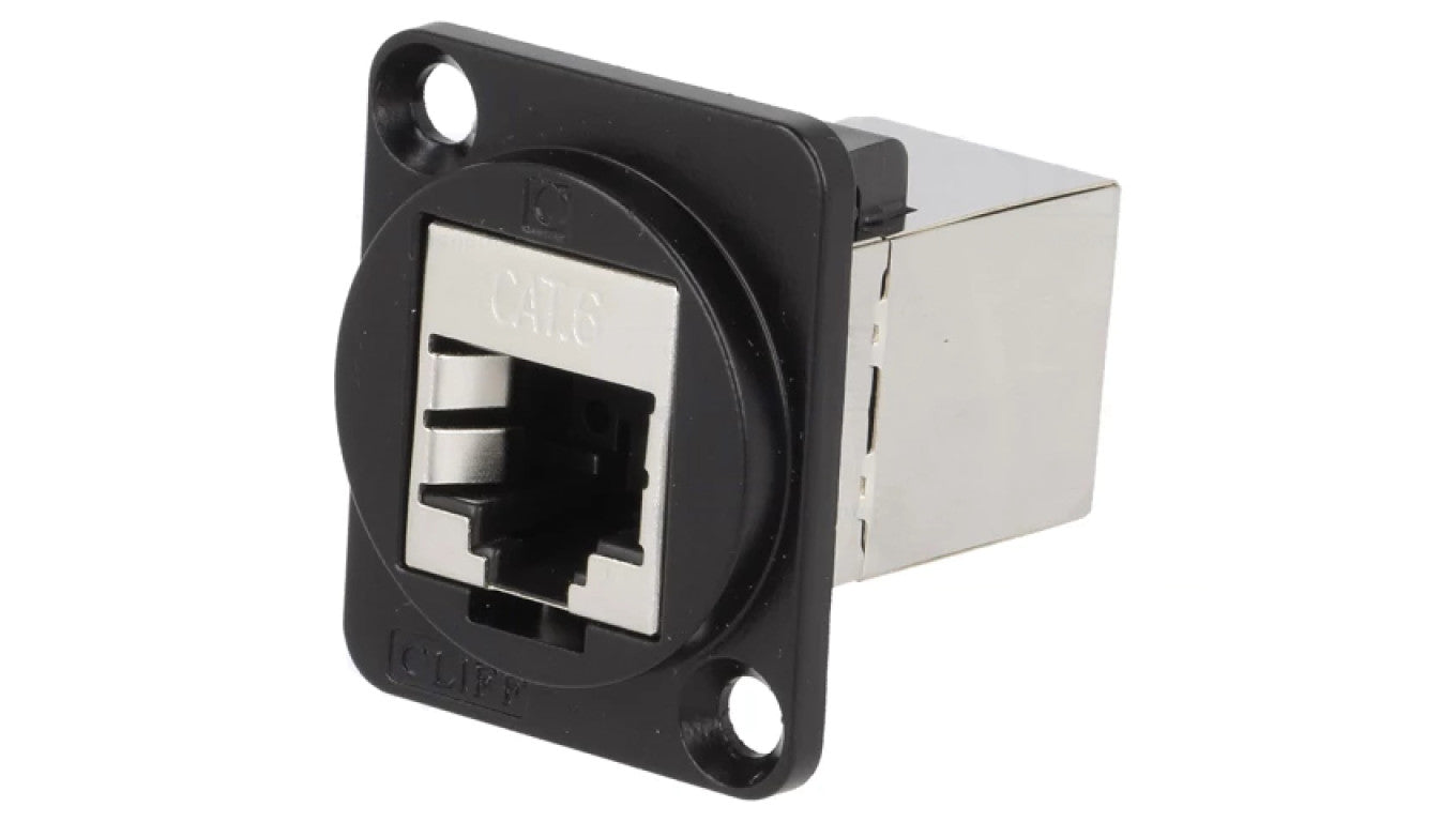 Łącznik FT RJ45 8p8c Kat 6 ekranowane 19x24mm metal CP30222SMB