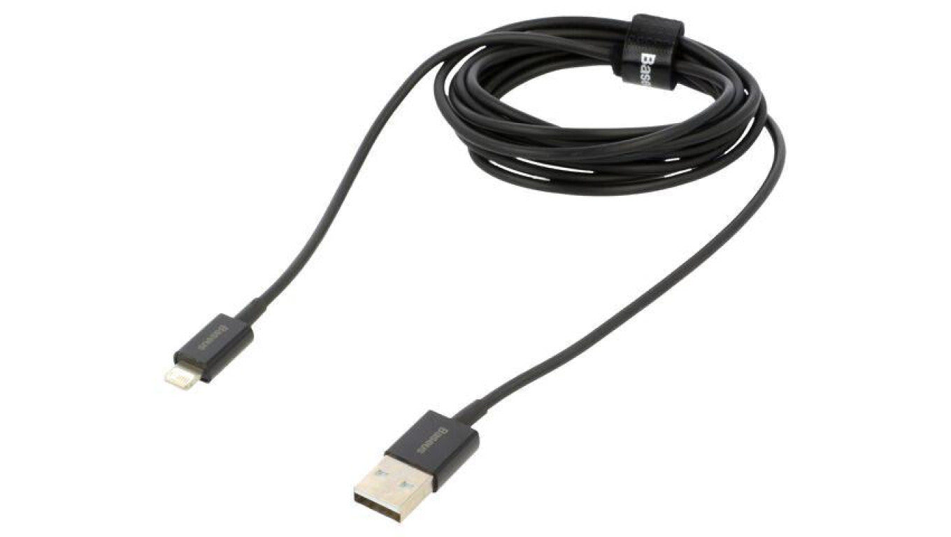 Kabel Apple Lightning wtyk - USB A wtyk 2m czarny tekstylny CALYS-C01