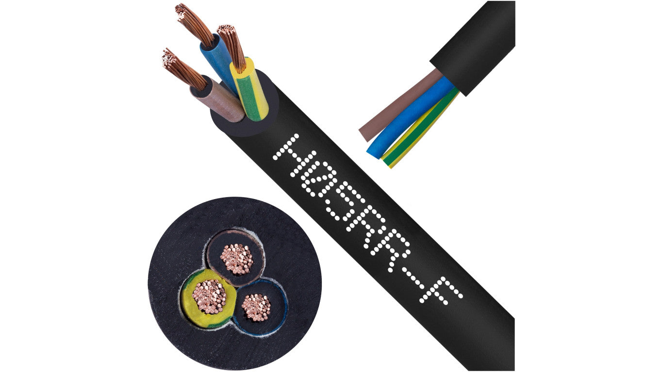 Przewód w gumie H05RR-F / OW 3x1,5 300/500V Elektrokabel /500m/