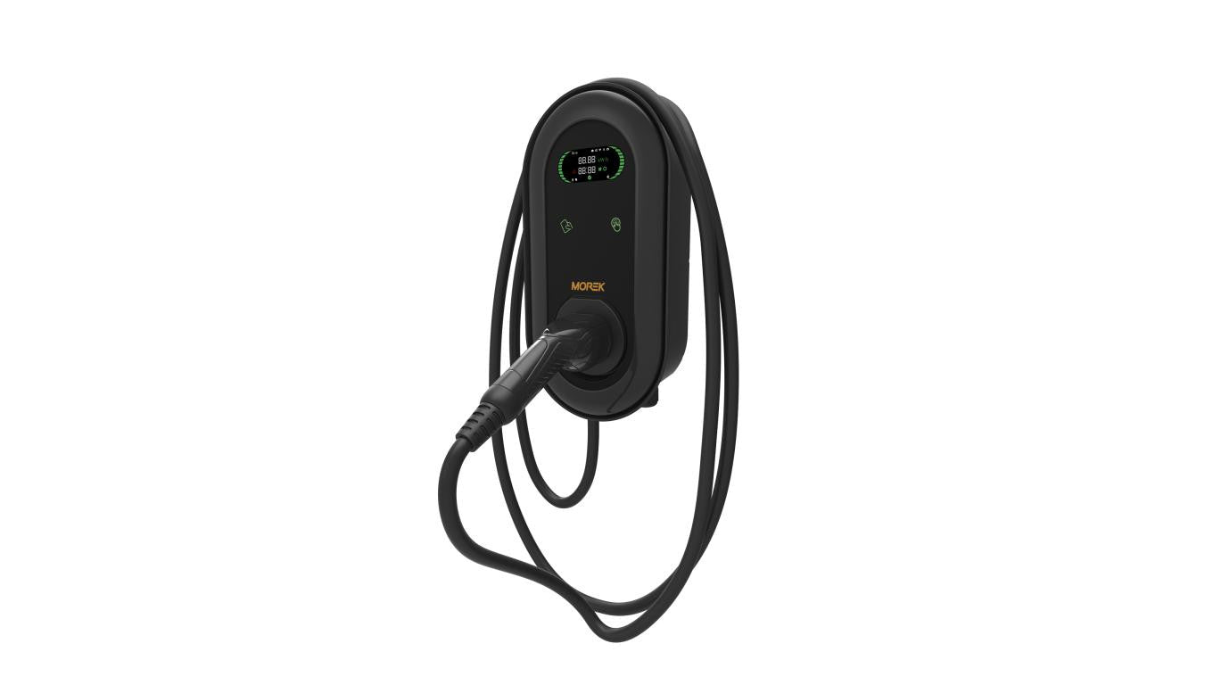Stacja ładowania EV 22kW, sieciowa, wyświetlacz LCD 3.8, LAN, WiFi, RFID, przewód 6.5m, złącze Typu 2, MEV22DREWN6T2