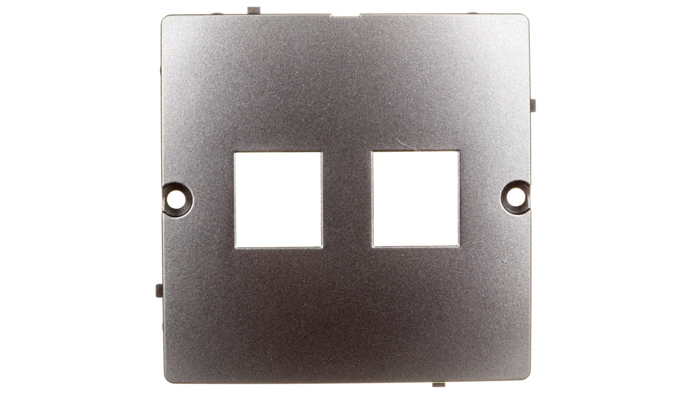 Simon Basic Pokrywa gniazda teleinformatycznego 2xRJ Keystone płaska stal inox BMGK1P/21