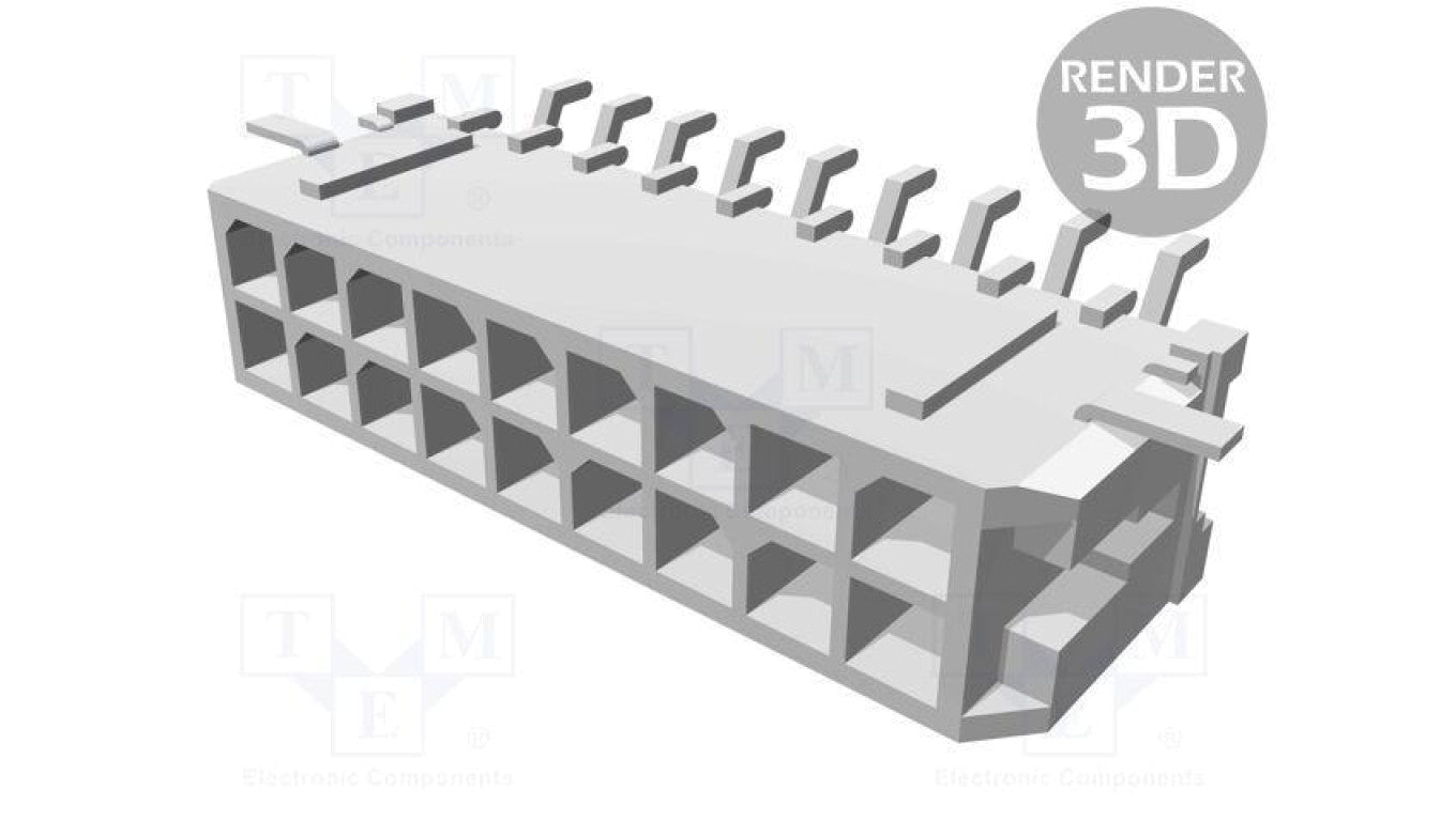 Złącze przewód-płytka gniazdo męskie PIN 18 Micro-Fit 3.0 43045-1809
