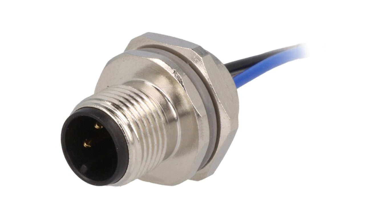 Złącze okrągłe M12 męskie proste 3-PIN 250V 0,2m T4171210003-001