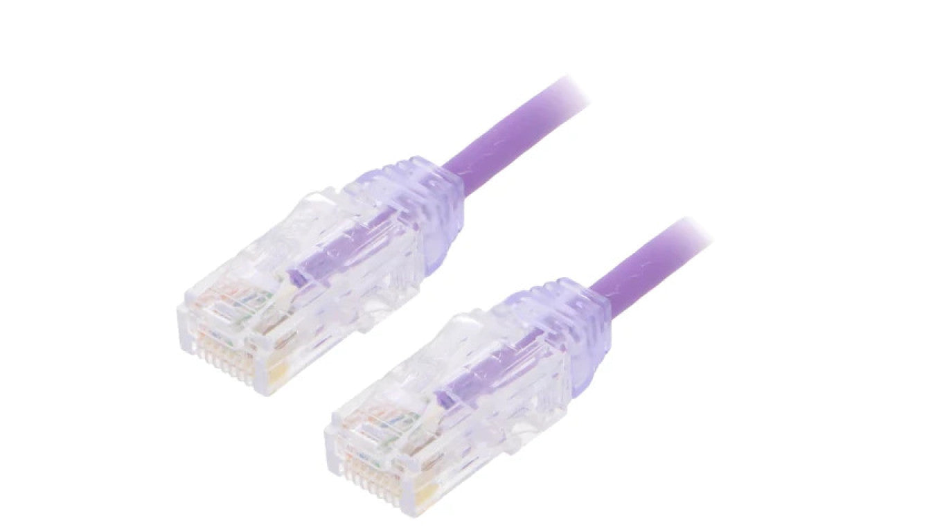 Patch cord TX6-28™,U/UTP 6 linka Cu LSZH fioletowy 3m 28AWG UTP28SP3MVL