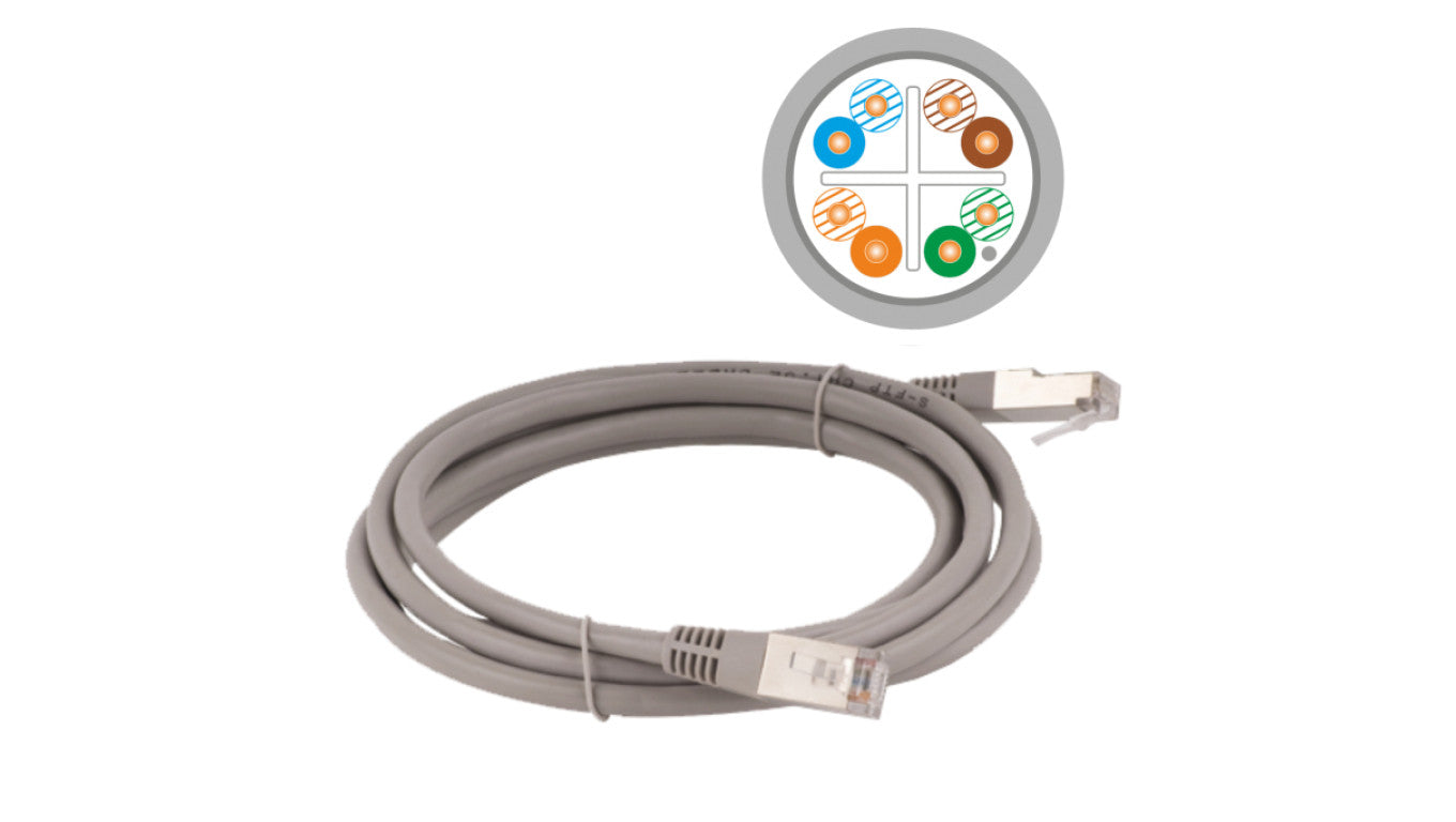 Patchcord FTP kat.6 kabel sieciowy LAN 2x RJ45 linka szary 10m Alantec