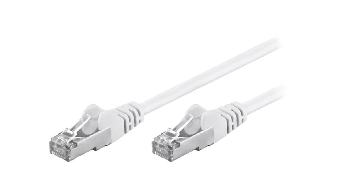 Patch cord F/UTP 5e linka CCA PVC biały 10m 26AWG 93492