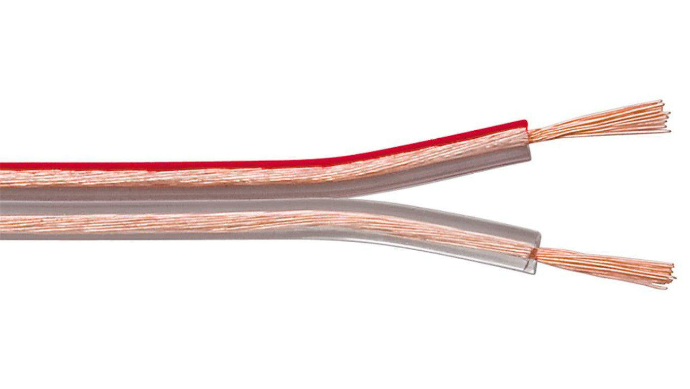 Kabel głośnikowy Przezroczysty CU - Długość kabla 10 m