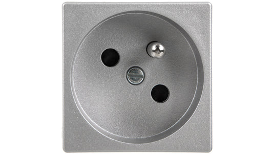 Simon Connect Gniazdo K45 pojeyńcze z/u 16A IP20, szybkozłącza, anodyzowane aluminium K22/8