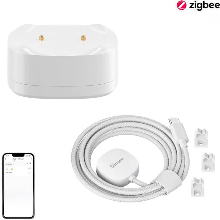 Czujnik zalania SONOFF SNZB-05P ZigBee + kabel WLDC200