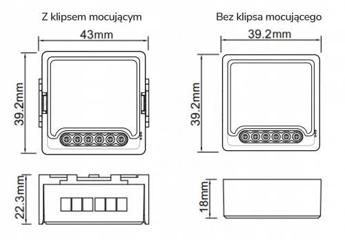 Moduł OXT mini przekaźnik 4 obwody WiFi TUYA T224