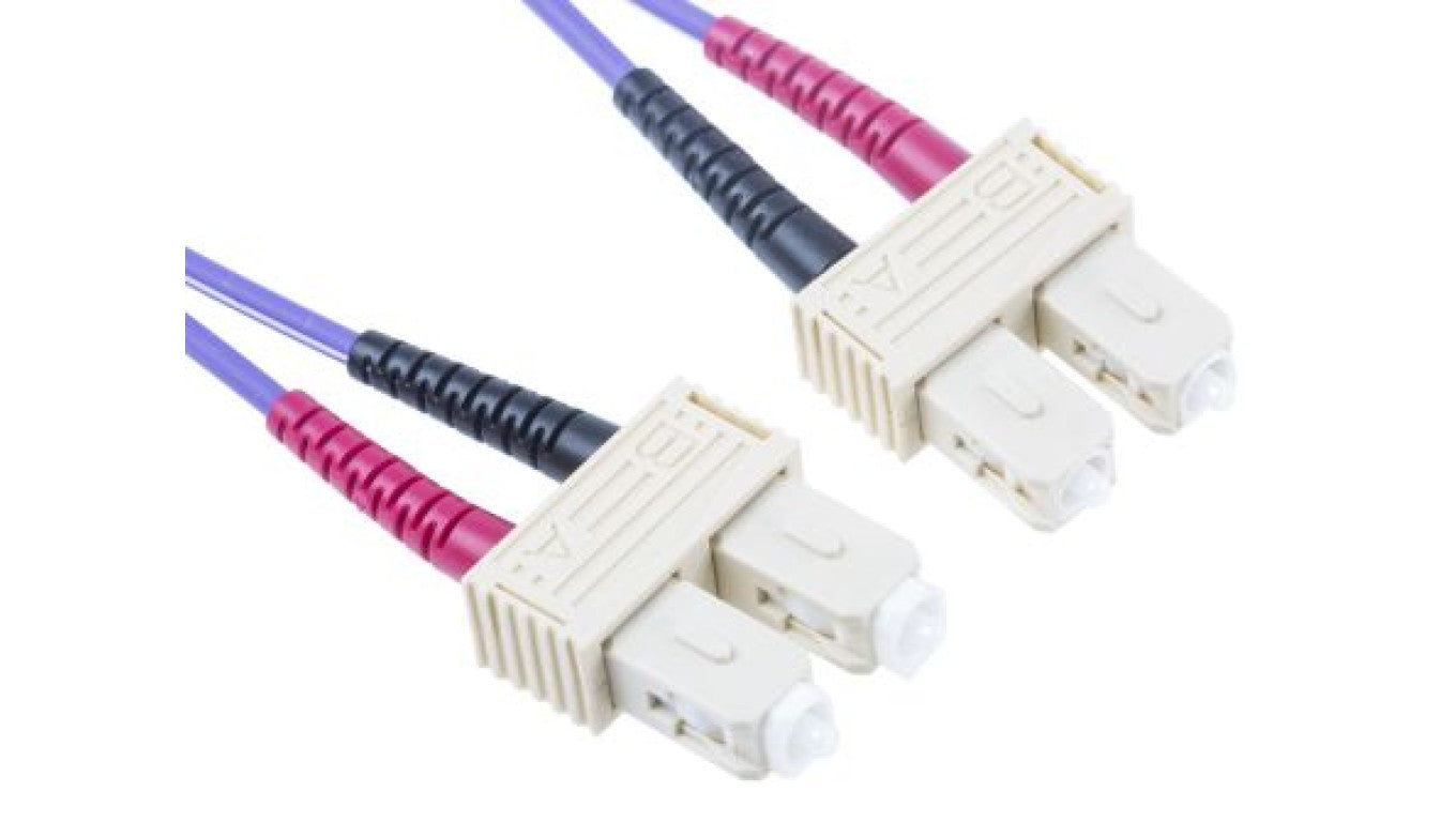 Kabel światłowodowy, średnica: 50/125μm, OM3 Wielomodowy, Fioletowy, SC/SC