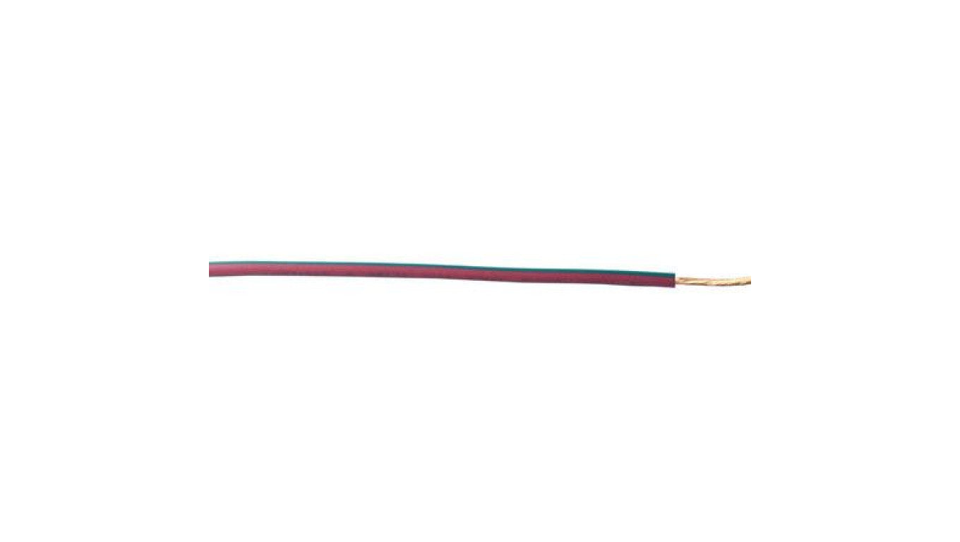 Przewód samochodowy, dł. 30m, 1 mm² CSA, kolor: Zielony/Czerwony, 600 V, -40 → +100C, RS PRO Odporność na ogień