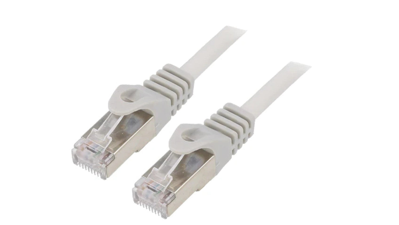 Patch cord F/UTP 6 linka CCA PVC szary 30m RJ45 wtyk 26AWG PP6-30M