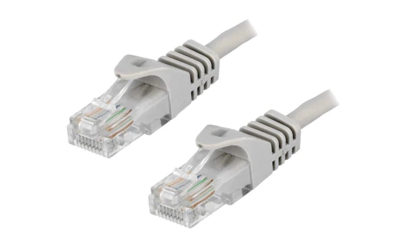 Patch cord U/UTP 5e CCA szary 20m RJ45 wtyk,z obu stron CP1112U