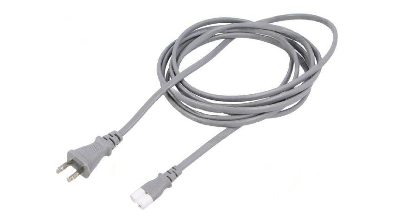 Kabel: 2x0,75mm2, IEC C7 żeński,JIS 8303 wtyk, 3m, 7A LT-819+537B VCTFK 2X0.75 3M GRY