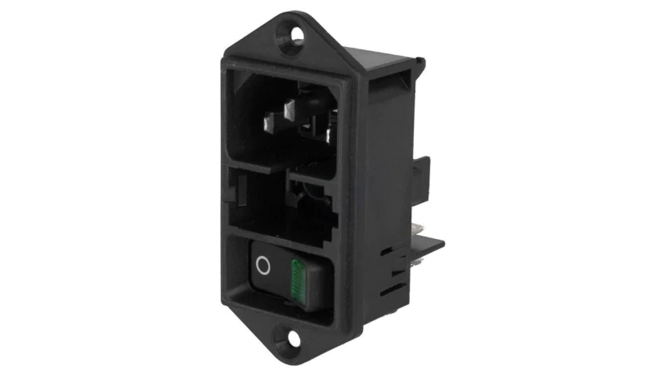Złącze zasilające AC gniazdo męskie 10A 250VAC IEC 60320 DD11.0114.1110