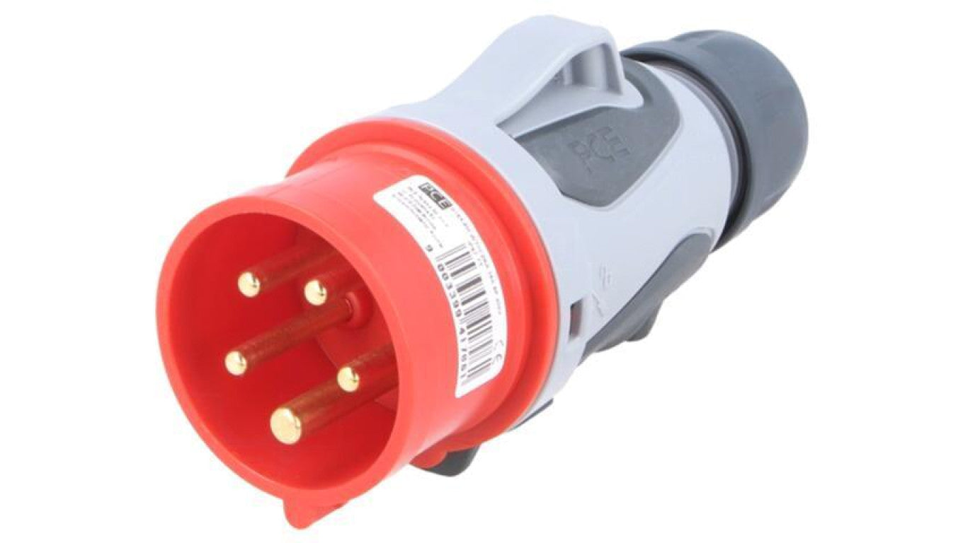 Złącze zasilające 3-fazowe AC, wtyk męski, 16A/400VAC, IP44 0153-6TT